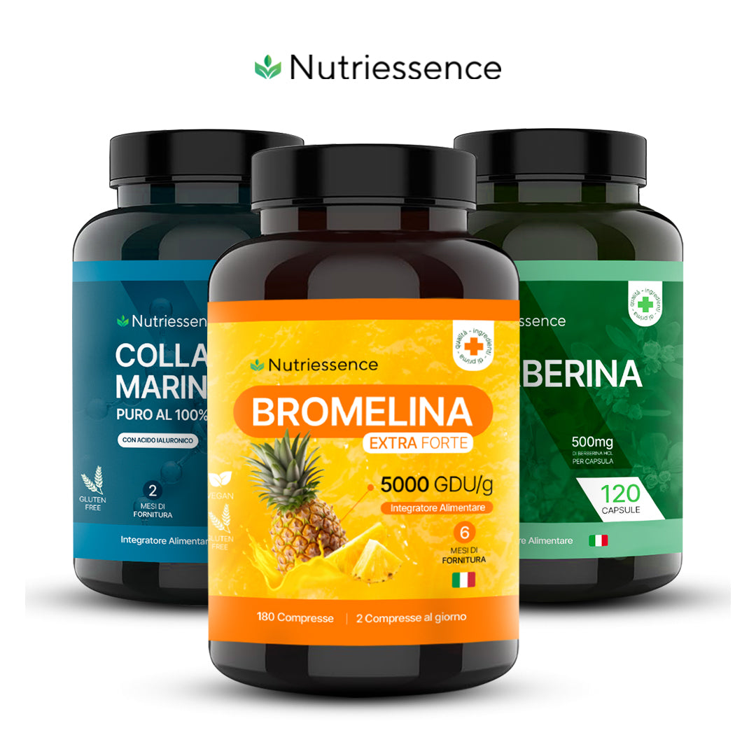 Kit Nutriessence - Bromelina ,Collagene Marino, Berberina