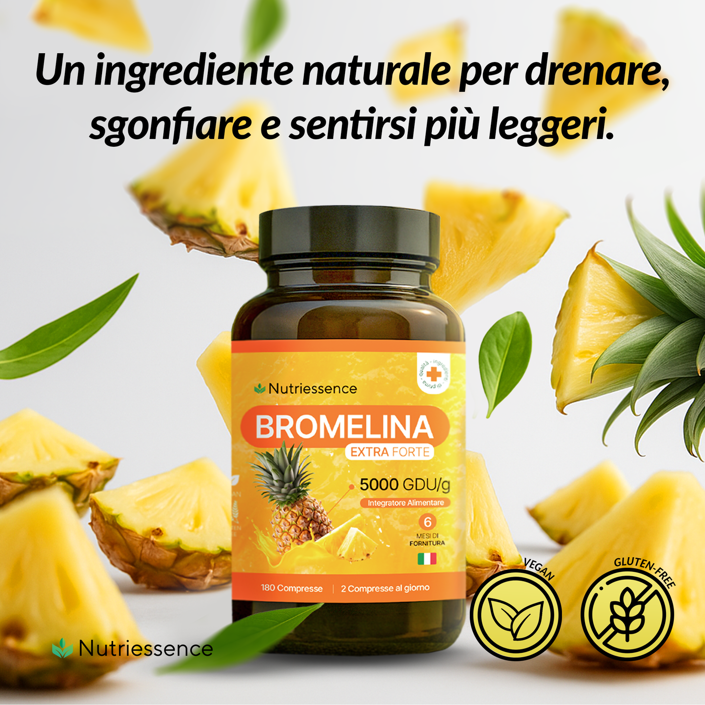 BROMELINA - Rimedio Naturale Drenante per cellulite, microcircolo e digestione