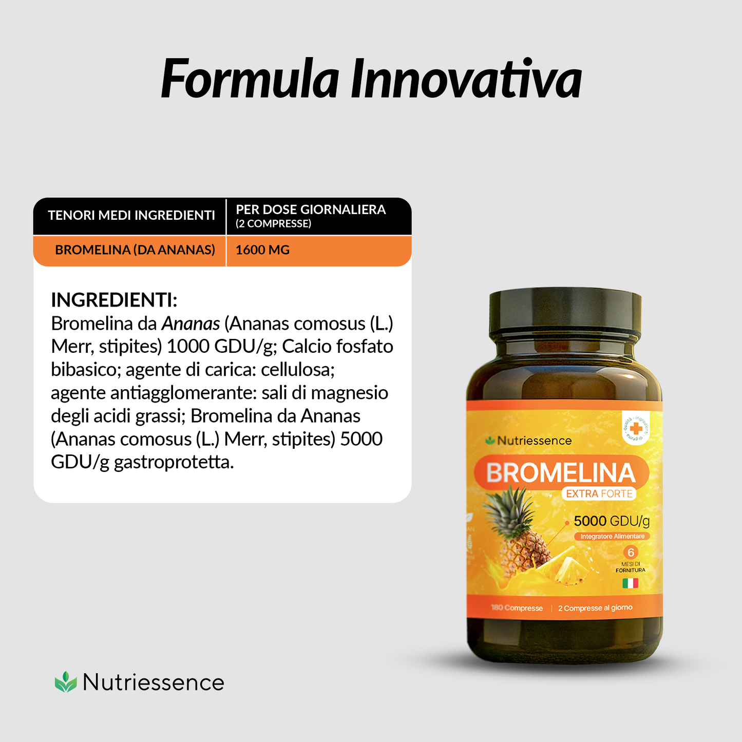 BROMELINA - Rimedio Naturale Drenante per cellulite, microcircolo e digestione