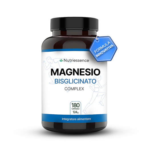 Magnesio Bisglicinato Complex |Maxi Dosaggio 180 Capsule | 3 Mesi di Fornitura | Con Vitamine B1, B3, B6, B12 | | Energia, Sistema Nervoso e Muscolare | Anti-Fatica |