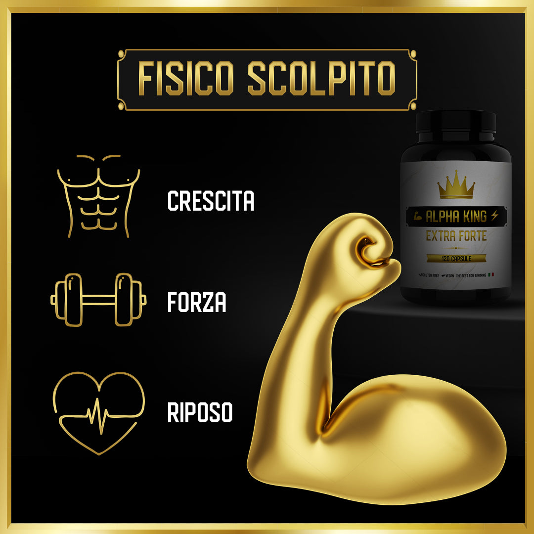 Integratore per Uomo Alpha | Migliora e ottimizza la concentrazione e Focus | Dona tonicità e vigore con Maca,Rapontico,Muira Puama,Zinco,Fieno Greco,Vitamina D