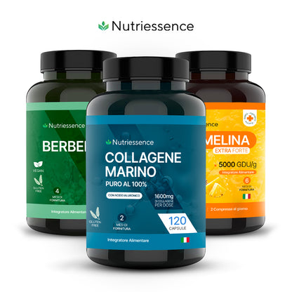 Kit Nutriessence - Collagene Marino, Berberina, Bromelina