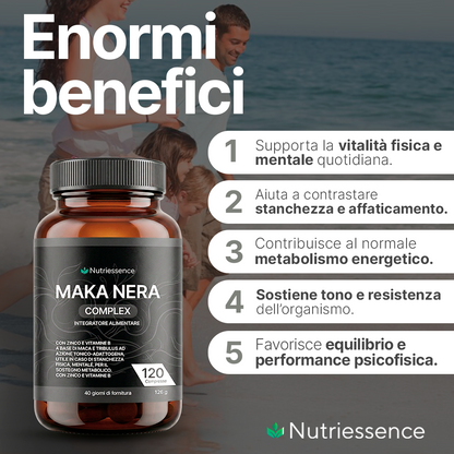 Maca Nera Complex-con zinco,vitamina b a base di Tribulus
